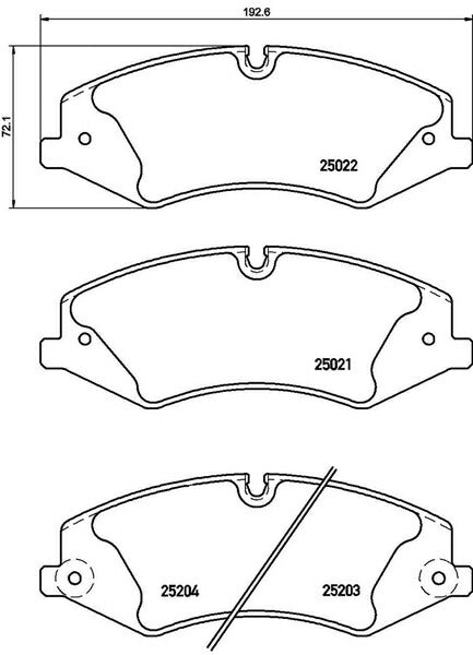 brembo BLACK PAD LAND ROVER レンジローバー スポーツ LW3SA 2013/11〜2018/05 フロント左右セット P44 022