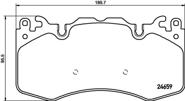 brembo BLACK PAD LAND ROVER レンジローバー スポーツ LW3SA 2013/11〜2018/05 フロント左右セット P44 023