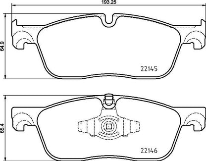 brembo BLACK PAD LAND ROVER レンジローバー イヴォーク LV2A 2015/09〜 フロント左右セット P44 026