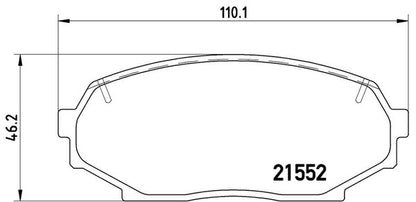 brembo BLACK PAD マツダ ロードスター/ユーノスロードスター NA6CE 1989/09〜1993/09 フロント左右セット P49 017