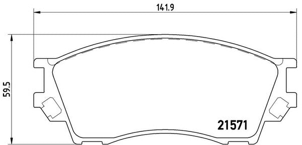 brembo BLACK PAD マツダ プロシードマービー UV56R/UVL6R 1996/02〜1999/12 フロント左右セット P49 019