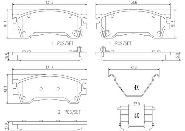 brembo CERAMIC PAD マツダ プレマシー CP8W 1999/02〜2005/02 フロント左右セット P49 023N