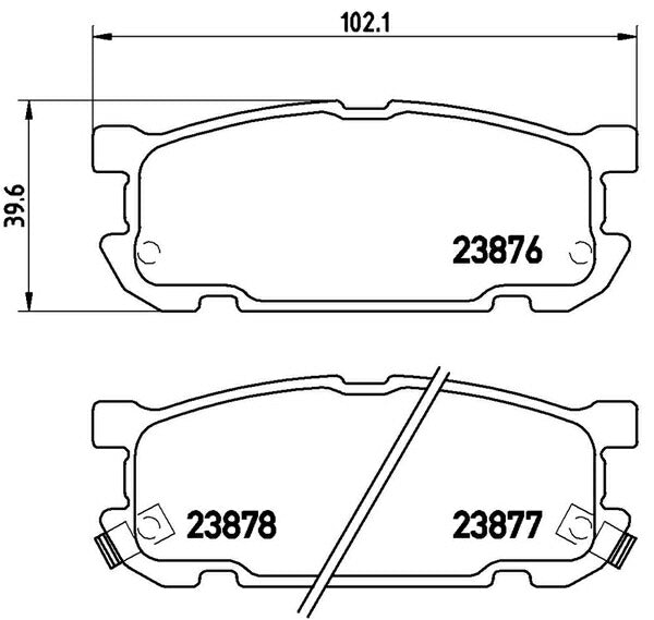 brembo BLACK PAD マツダ ミアータ リア左右セット P49 030