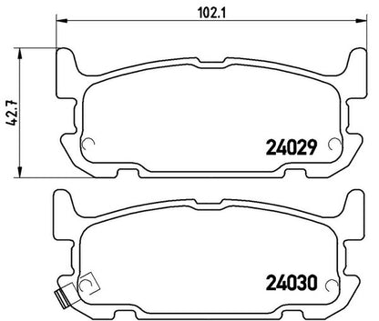 brembo BLACK PAD マツダ ロードスター/ユーノスロードスター NB6C 2000/06〜2005/06 リア左右セット P49 031