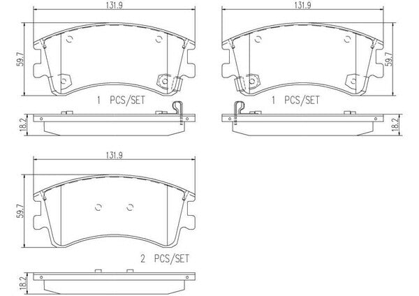 brembo CERAMIC PAD マツダ アテンザスポーツ GG3S 2002/05〜2005/05 フロント左右セット P49 032N