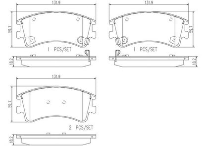 brembo CERAMIC PAD マツダ アテンザスポーツワゴン GY3W 2002/05〜2005/05 フロント左右セット P49 032N