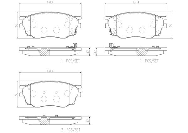 brembo CERAMIC PAD マツダ アテンザスポーツ GGES 2002/05〜2005/05 フロント左右セット P49 033N
