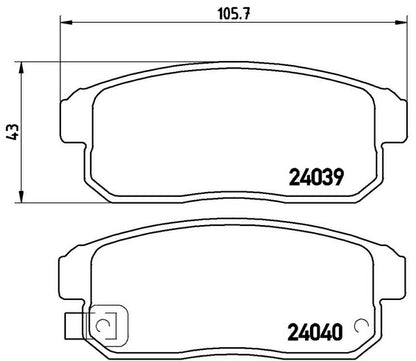 brembo BLACK PAD マツダ RX-8 SE3P 2003/04〜 リア左右セット P49 035