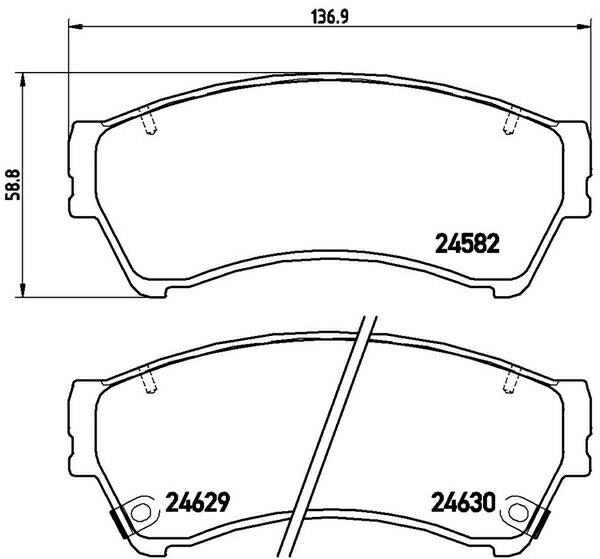 brembo BLACK PAD マツダ アテンザスポーツ GH5AS 2008/01〜 フロント左右セット P49 039