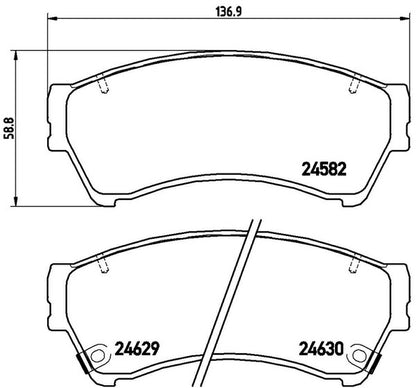 brembo BLACK PAD マツダ アテンザスポーツ GH5AS 2008/01〜 フロント左右セット P49 039