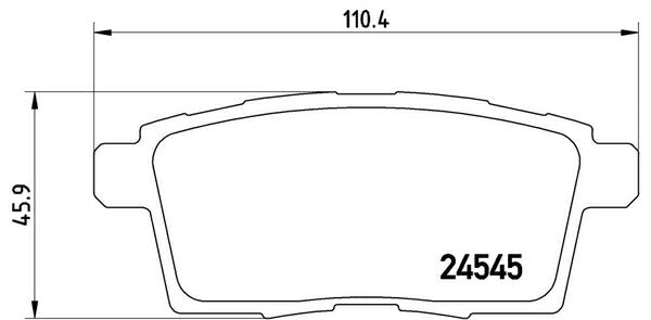 brembo BLACK PAD マツダ CX-7 ER3P 2006/12〜 リア左右セット P49 041