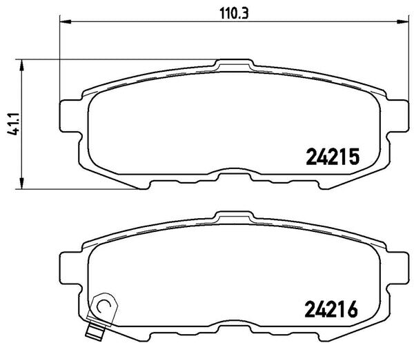 brembo BLACK PAD マツダ MPV LW3W 2004/12〜2006/02 リア左右セット P49 042