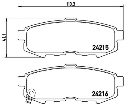 brembo BLACK PAD マツダ MPV LW3W 2004/12〜2006/02 リア左右セット P49 042