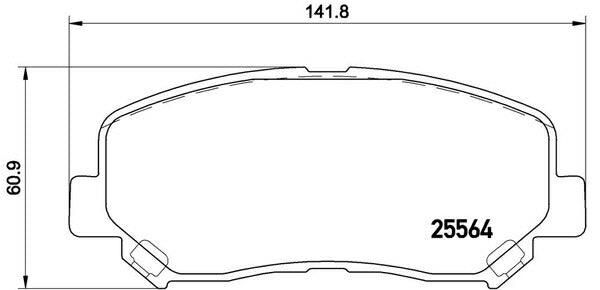 brembo BLACK PAD マツダ CX-5 KEEFW/KEEAW/KE2FW/KE2AW/KE5FW/KE5AW 2014/11〜2017/02 フロント左右セット P49 045