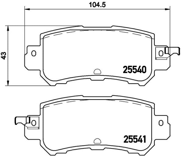 brembo BLACK PAD マツダ CX-3 DKEAW 2017/07〜 リア左右セット P49 047