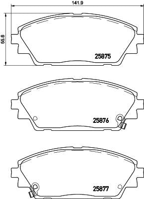 brembo BLACK PAD マツダ CX-3 DK5FW 2015/02〜 フロント左右セット P49 050