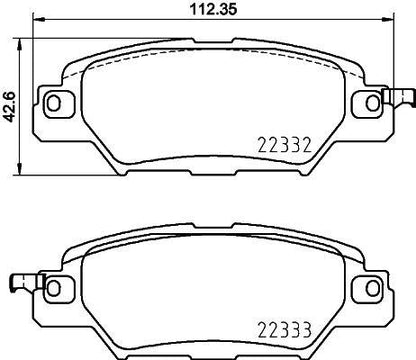 brembo BLACK PAD マツダ CX-5 KFEP/KF5P/KF2P 2017/02〜 リア左右セット P49 053