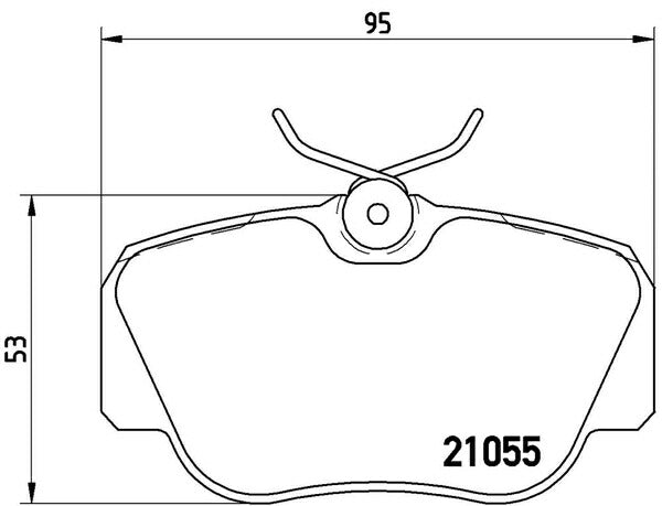 brembo BLACK PAD MERCEDES BENZ W201 201024/201028 1982〜1993 フロント左右セット P50 011