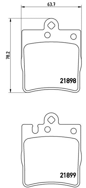 brembo BLACK PAD MERCEDES BENZ Cクラス W203(セダン) 203054/203092 2005/08〜2007/06 リア左右セット P50 033