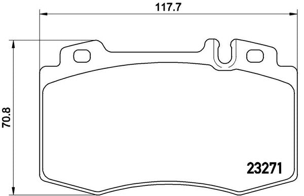 brembo BLACK PAD MERCEDES BENZ Sクラス W220 220070 1998/11〜2002/09 フロント左右セット P50 041