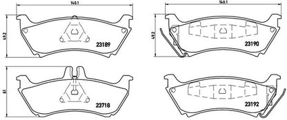 brembo BLACK PAD MERCEDES BENZ Mクラス W163 163157 2003/03〜2005/09 リア左右セット P50 044