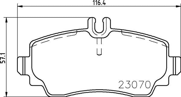 brembo BLACK PAD MERCEDES BENZ W414 414700 2003/10〜 フロント左右セット P50 047