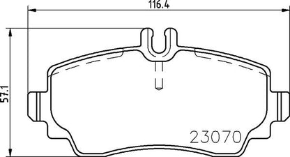 brembo BLACK PAD MERCEDES BENZ W414 414700 2003/10〜 フロント左右セット P50 047