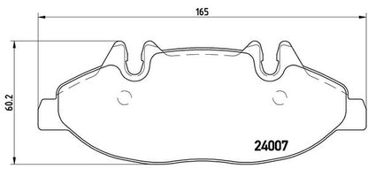 brembo BLACK PAD MERCEDES BENZ Vクラス W639 639811/636811C 2003/10〜2006/10 フロント左右セット P50 050