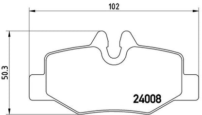 brembo BLACK PAD MERCEDES BENZ Vクラス W639 639811/636811C 2006/11〜2007/11 リア左右セット P50 051