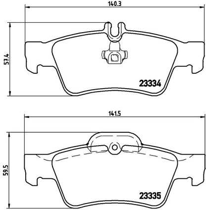 brembo BLACK PAD MERCEDES BENZ Eクラス W212(ワゴン) 212254C/212255C 2010/02〜 リア左右セット P50 052