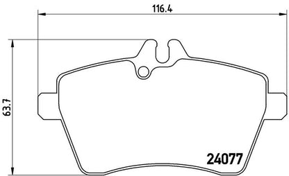 brembo BLACK PAD MERCEDES BENZ Aクラス W169 169032/169033 2005/02〜2012/12 フロント左右セット P50 056