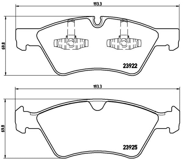 brembo BLACK PAD MERCEDES BENZ Gクラス G463/W463 463270 1995〜 フロント左右セット P50 063