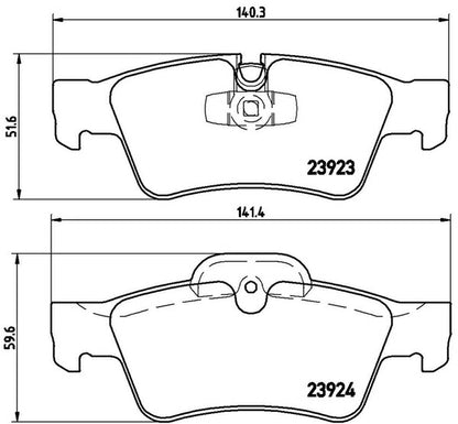 brembo BLACK PAD MERCEDES BENZ GLクラス X164 164828 2006/10〜2013/04 リア左右セット P50 064