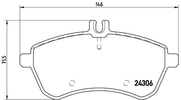 brembo BLACK PAD MERCEDES BENZ Cクラス W204(ワゴン) 204252 2008/04〜2009/08 フロント左右セット P50 067