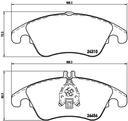 brembo BLACK PAD MERCEDES BENZ SLK R172 172448 2011/05〜 フロント左右セット P50 069