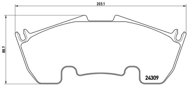 brembo BLACK PAD MERCEDES BENZ R199 199376 フロント左右セット P50 079