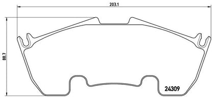 brembo BLACK PAD MERCEDES BENZ R199 199376 フロント左右セット P50 079