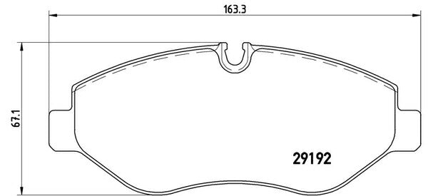 brembo BLACK PAD MERCEDES BENZ Vクラス W639 639811/636811C 2006/11〜2007/11 フロント左右セット P50 085