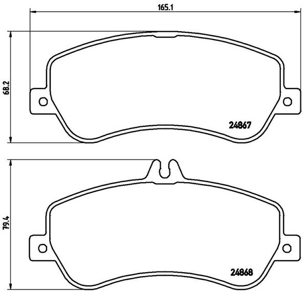 brembo BLACK PAD MERCEDES BENZ GLKクラス X204 204981 2008/10〜2012/07 フロント左右セット P50 086
