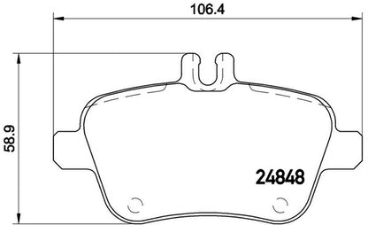 brembo XTRA PAD MERCEDES BENZ Aクラス W176 176042 2013/01〜 リア左右セット P50 091X