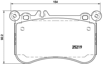 brembo BLACK PAD MERCEDES BENZ CLSクラス W218(シューティングブレーク) 218991 2012/10〜 フロント左右セット P50 097