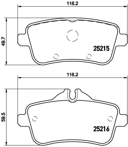 brembo BLACK PAD MERCEDES BENZ CLAクラス X117(シューティングブレーク) 117952 2015/06〜 リア左右セット P50 099