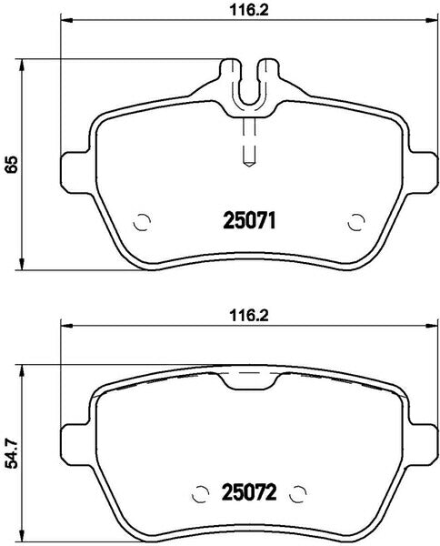brembo BLACK PAD MERCEDES BENZ SL R231 231473 2012/03〜 リア左右セット P50 103