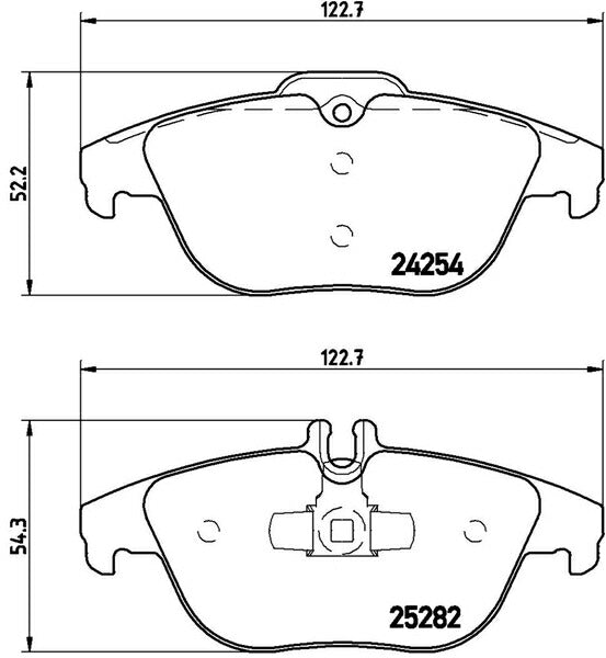 brembo BLACK PAD MERCEDES BENZ GLKクラス X204 204988 2012/07〜 リア左右セット P50 104