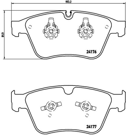brembo BLACK PAD MERCEDES BENZ Mクラス W164 164177 2006/10〜2012/06 フロント左右セット P50 105