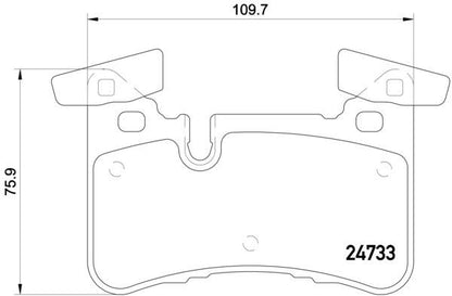 brembo BLACK PAD MERCEDES BENZ Eクラス W212(ワゴン) 212277 2010/02〜2011/10 リア左右セット P50 110