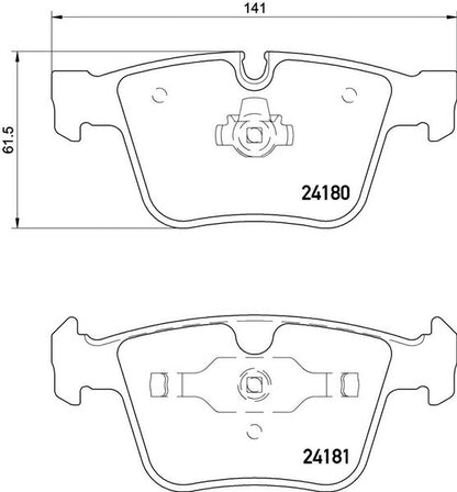 brembo BLACK PAD MERCEDES BENZ CL W216 216379 2007/03〜 リア左右セット P50 116