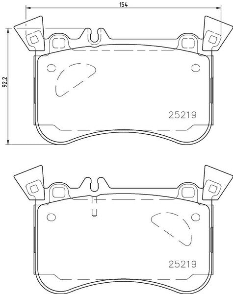 brembo BLACK PAD MERCEDES BENZ GLAクラス X156 156952 2014/05〜 フロント左右セット P50 121