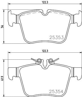 brembo BLACK PAD MERCEDES BENZ Cクラス W205(ワゴン) 205242C 2014/10〜 リア左右セット P50 122