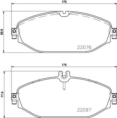 brembo BLACK PAD MERCEDES BENZ Eクラス W213(セダン) 213043C 2016/07〜 フロント左右セット P50 124